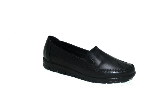 Filik 00024 Siyah Deri Kadın Ayakkabı