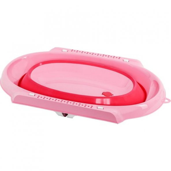 Irak Plastik Tiny Mini Art Katlanır Bebek Küveti Pembe CM-225 - 3