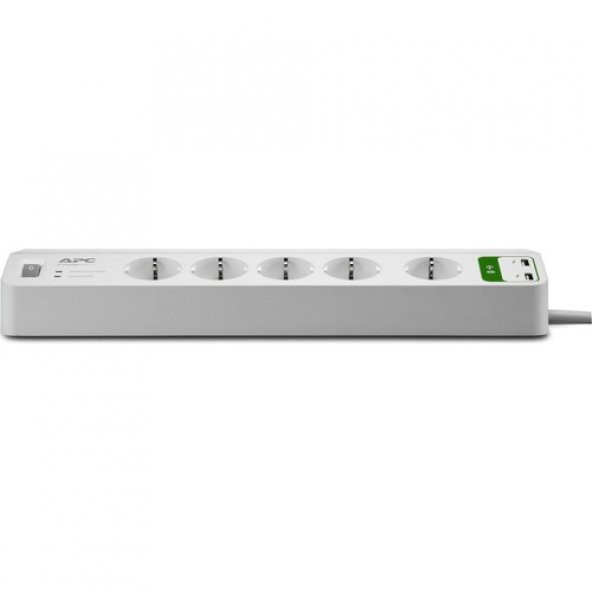 Schneider Electric APC 5li Akım Korumalı Priz ve 2 USB Girişi 5V-2.4A PM5U-GR