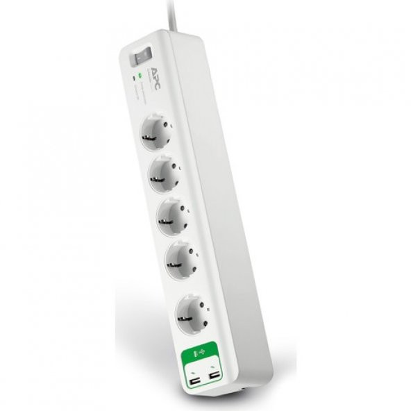 Schneider Electric APC 5li Akım Korumalı Priz ve 2 USB Girişi 5V-2.4A PM5U-GR - 2