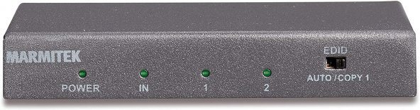 Marmitek Split 612 UHD 2.0 ; HDMI splitter ; 1 in 2 out ; 3D ; 4K60 (4:4:4) ; HDCP 2.2 ; metal casing