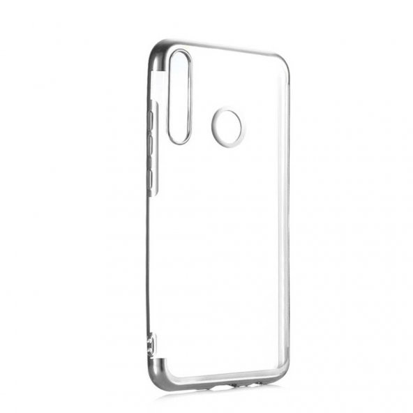 Huawei P40 Lite E Kamera Korumalı Köşeleri Renkli Şeffaf Kılıf - 4