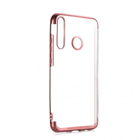 Huawei P40 Lite E Kamera Korumalı Köşeleri Renkli Şeffaf Kılıf - 8