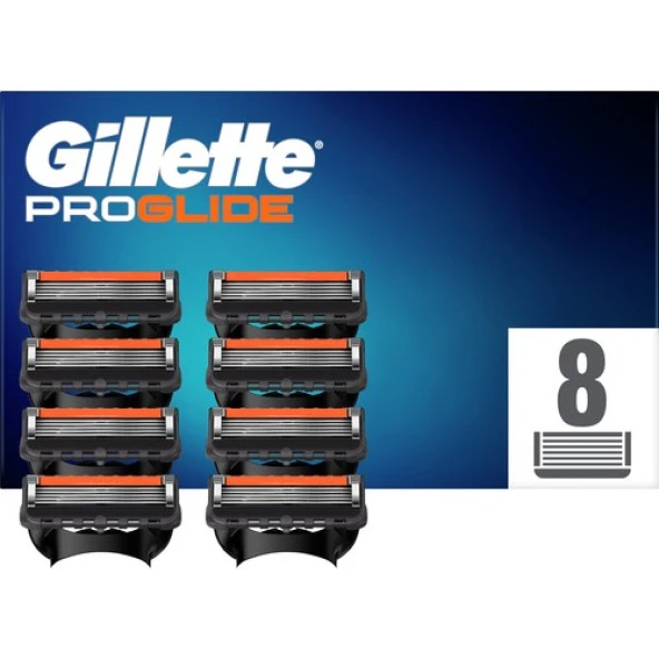 Gillette Fusion ProGlide 8'li Yedek Tıraş Bıçağı Karton Paket