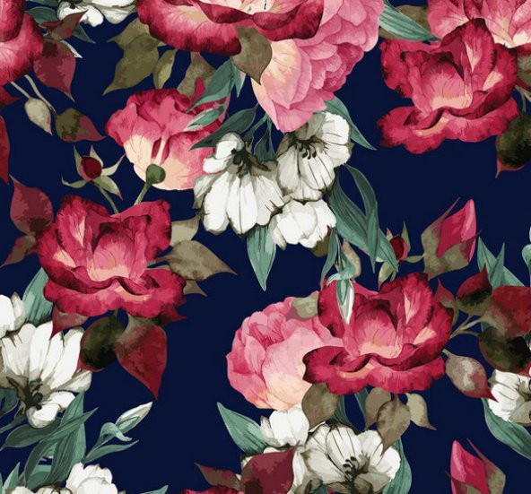 New Selection 348-1 Çiçek Desenli Duvar Kağıdı