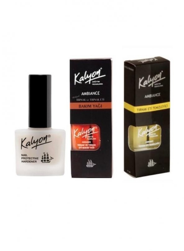 Kalyon Tırnak Sertleştirici+Tırnak Bakım Yağı+Tırnak Eti Temizleyici 3'lü Set