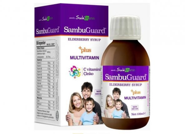 Suda Vitamin Sambuguard Kara Mürver Ekstresi Şurubu 120 ml - 2