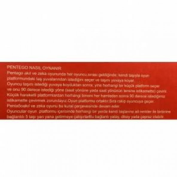 Pentastrateji Zeka İle Strateji Oyunu Pentago Oyunu 3+ Yaş - 4