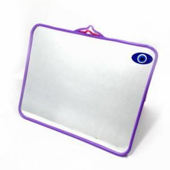 Plastik Çerçeveli Kare Askılı Ekonomik Ucuz Banyo Aynası 26x22 cm - 1