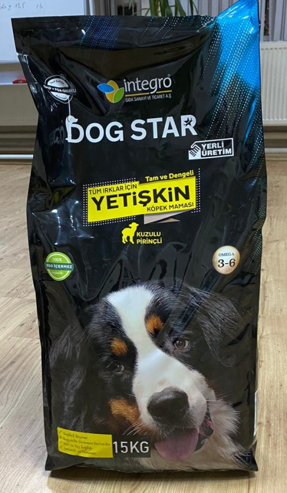 DOG STAR Kuzu Etli-Pirinçli Köpek Maması 15 Kg (Yeme Garantili)