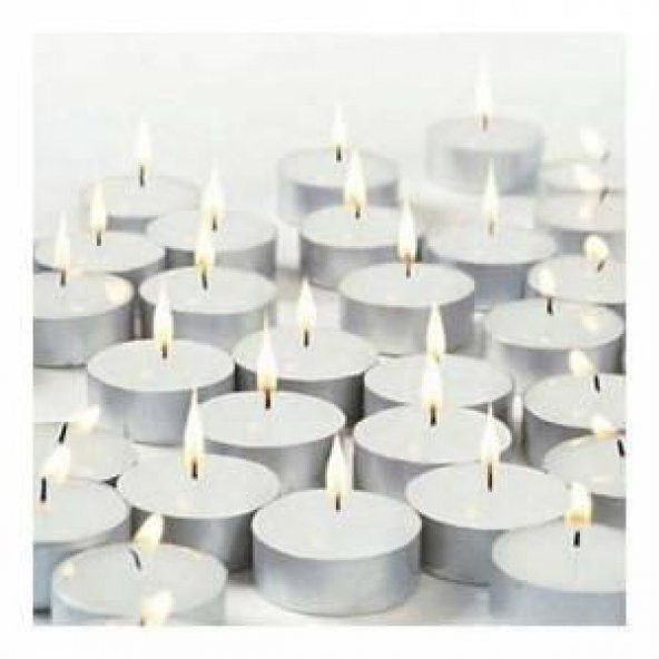 En iyi kalite Tealight Mum 100 Adet Mum 100lü Paket en uzun süre yanma garantili Tea Light mum beyaz - 3