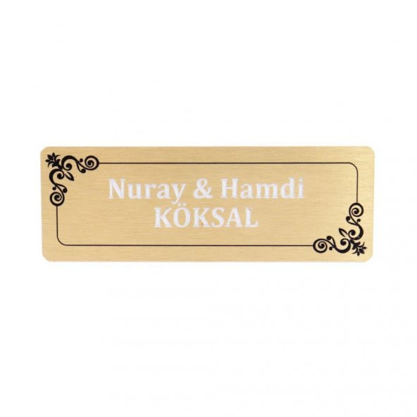 İsme Kişiye Özel Kapı Üzeri Metal İsimlik Notluk