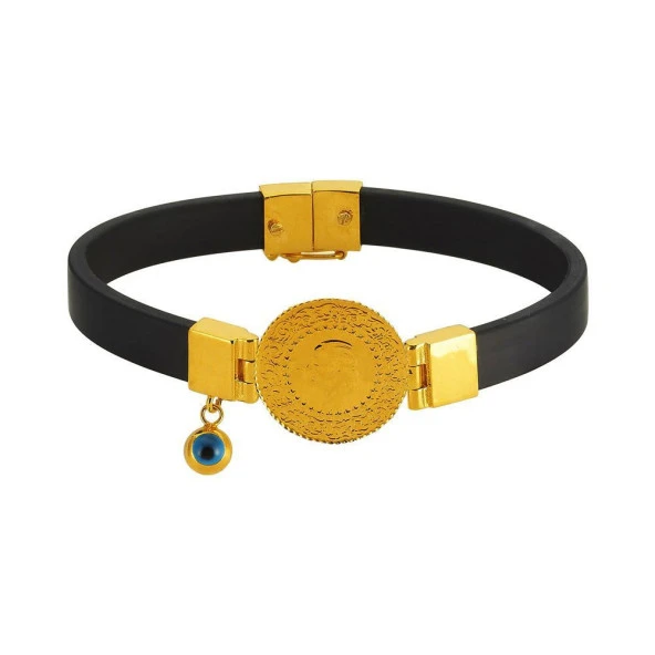 Kauçuklu Yarım Altınlı Bileklik ürün görseli