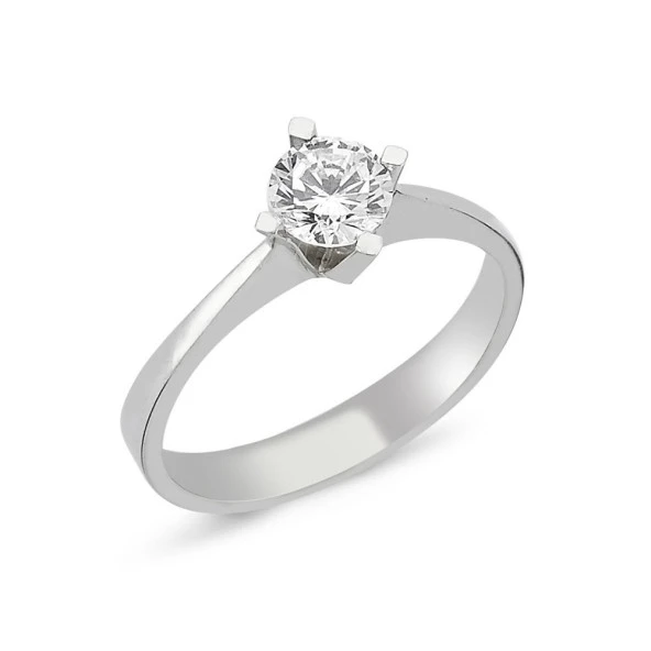 Altın Tektaş Yüzük Çapraz Tırnaklı 2.80 Gram 14 Ayar Altın ürün görseli