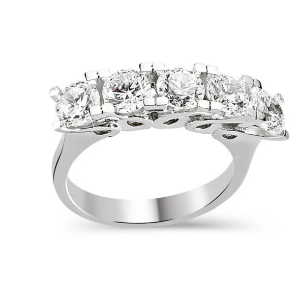 Altın Beş taş Yüzük 4.10 Gram 14 Ayar