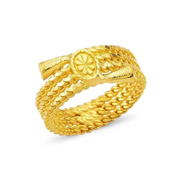Sıralı Burma Yüzük 22 Ayar Altın 6.00 Gram