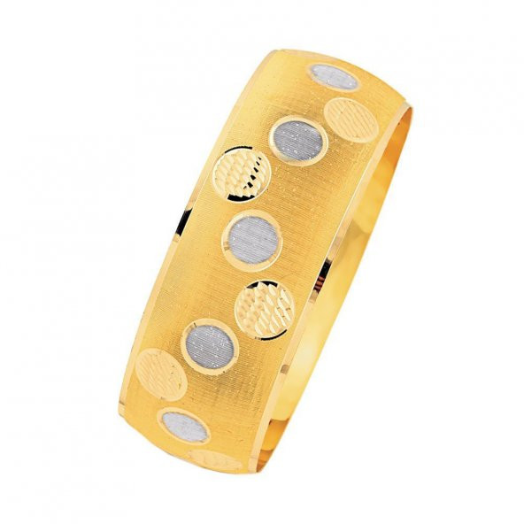 14 Ayar Altın Mega Bilezik 25 Gram Çift Renk