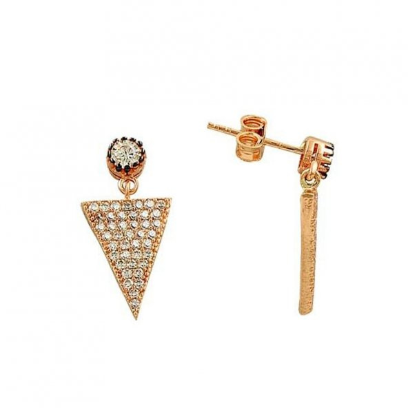 Çivi Küpe Taşlı 3.15 Gram 14 Ayar Altın