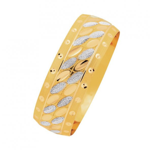 14 Ayar Altın Mega Bilezik 25.00 Gram Damla Model