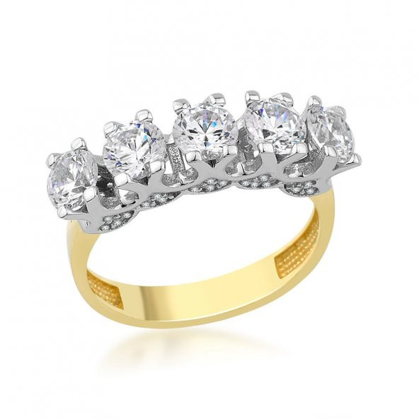 Swarovski Beştaş Yüzük 14 Ayar Altın 4.26 Gram