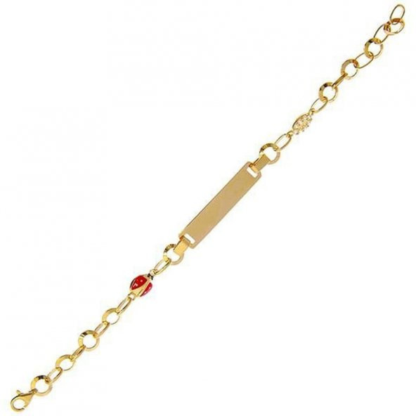 Uğur Böcekli Künye 3,40 Gram 14 Ayar Altın