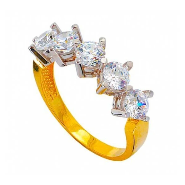 Beştaş Çarpraz Tırnak 14 Ayar Altın Yüzük