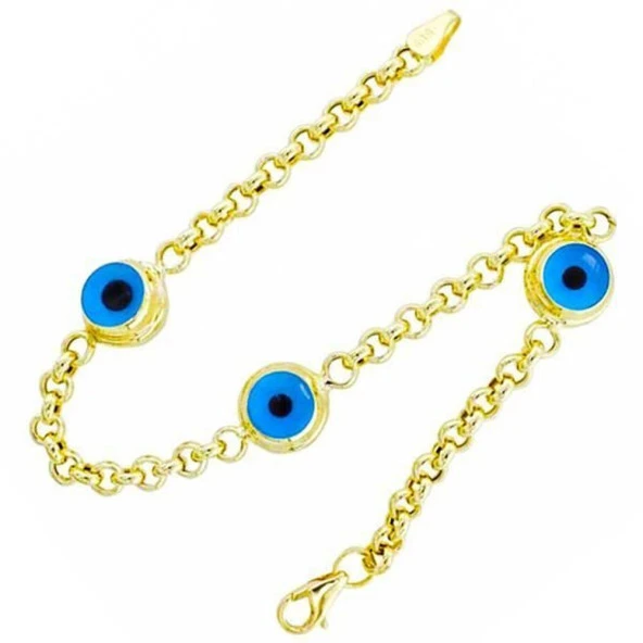 Oynak Göz Taşlı 14 Ayar Altın Doç Bileklik ürün görseli