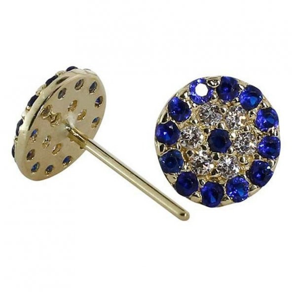 Küpe Sosyetegözü 0,87 Gram 14 Ayar Altın