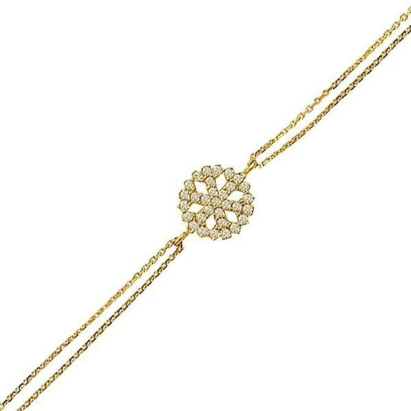 Kar Tanesi Bileklik 2,03 Gram 14 Ayar Altın