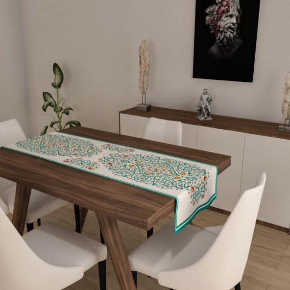 Dijital Baskılı Runner Yıkanabilir ve Silinebilir Kumaş Relax Desenli - 2