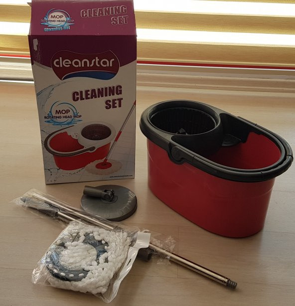 360 Derece Döner Başlıklı Mop Temizlik Seti (3 Püskül Hediyeli) - 6