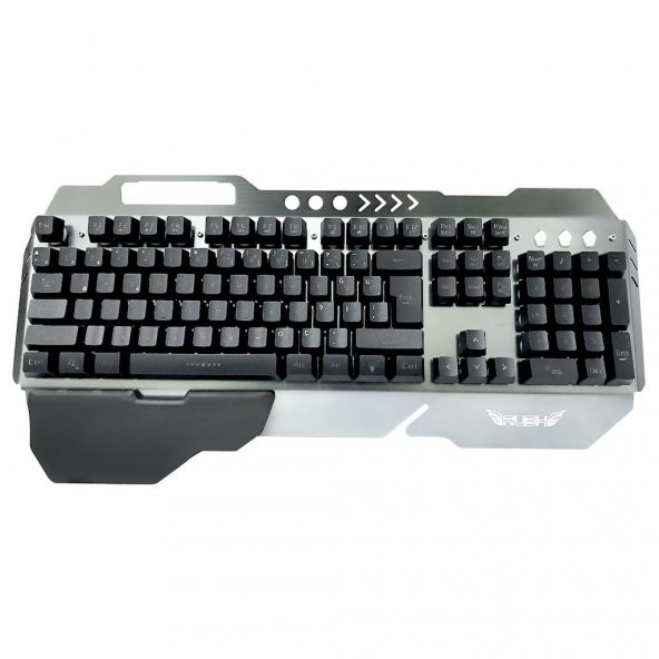 Rush RK707 Led Işıklı Metal Oyuncu Gaming Mekanik Hisli Klavye - 5