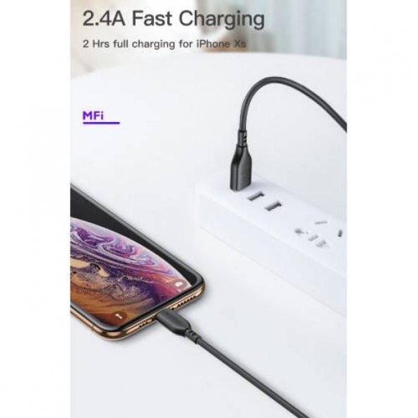 Apple MFİ Sertifikalı iPad (5. nesil) Uym 2 Mt Şarj ve Data Kablosu, Hızlı Şarj Kablosu - 4