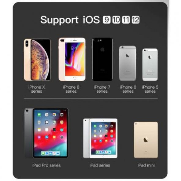 Apple MFİ Sertifikalı iPad (5. nesil) Uym 2 Mt Şarj ve Data Kablosu, Hızlı Şarj Kablosu - 6