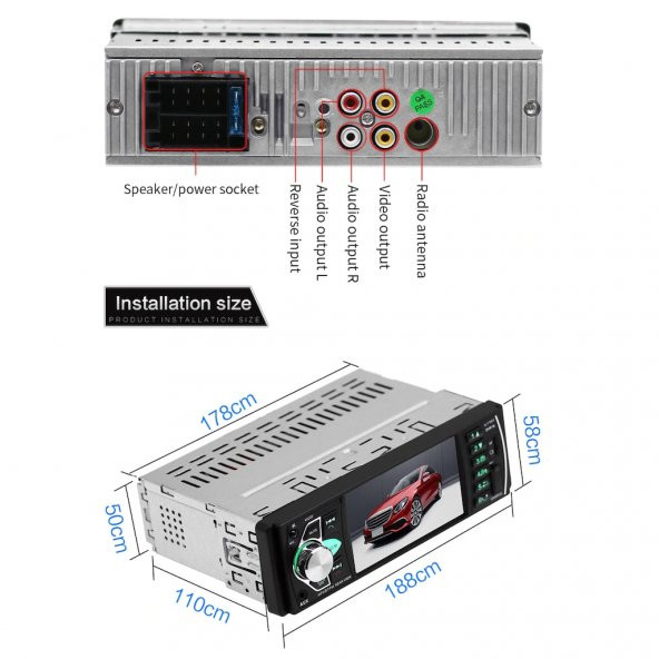 ARABA OTO TEYP -BLUETOOTH-MP5-MP4-MP3-USB-SD-AUX - 3