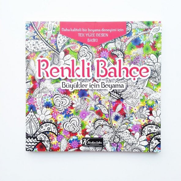 Renkli Bahçe Büyükler İçin Boyama Kitabı