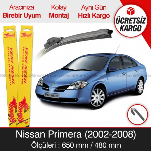 Nissan Primera Silecek Takımı (2002-2008) İnwells Muz