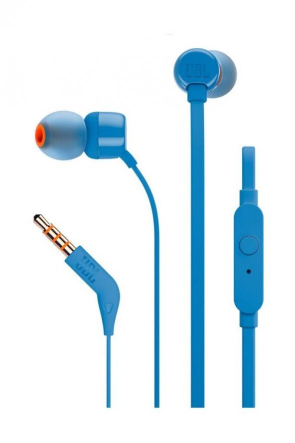 JBL T110 Kablolu Kulak İçi Kulaklık CT IE Mavi