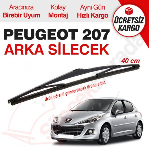 Peugeot 207 Arka Silecek (2007-2012)