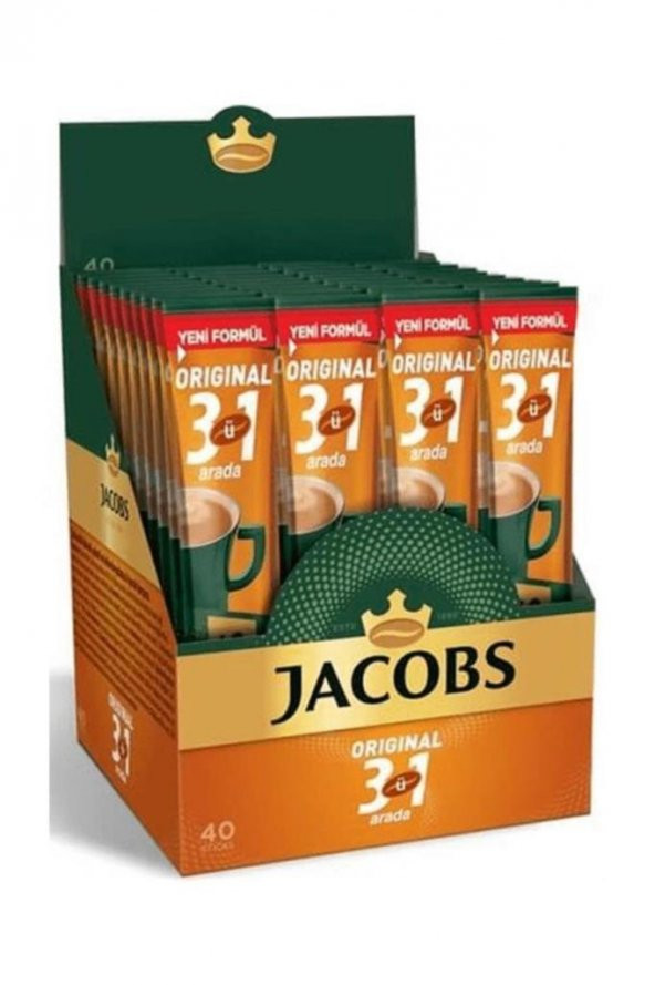 Jacobs Original 3ü 1 Arada Yeni Formül Kahve 40 x 16 G