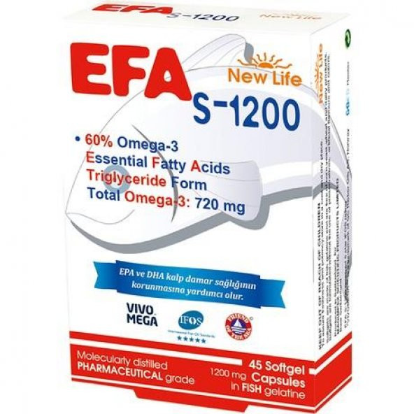 New Life EFA S-1200 mg 45 Kapsül