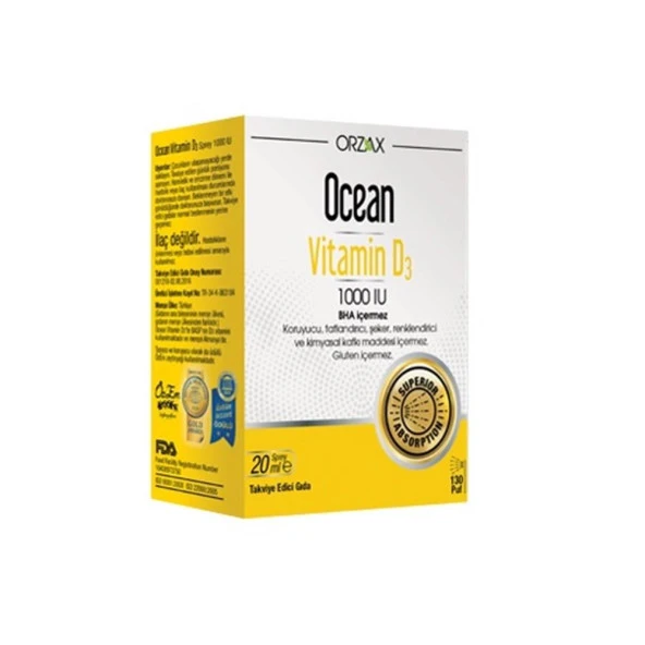 Ocean Vitamin D3 1000 IU Oral Sprey 20 ml