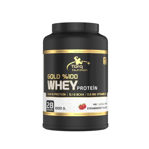 Torq Nutrition Gold Whey Protein Çilek Aromalı 1000 gr