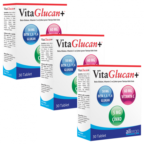 3 Adet VitaGlucan+ 30 Tablet