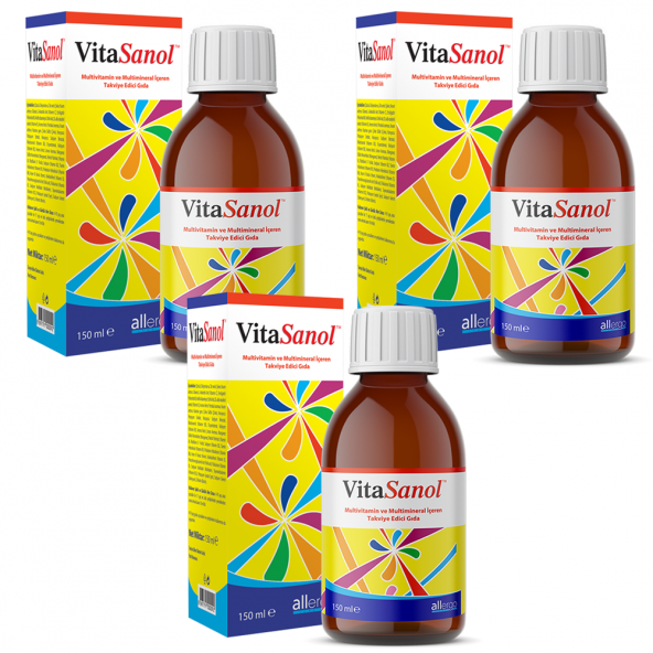 3 Adet VitaSanol 150 ml Şurup Multivitamin Multimineral