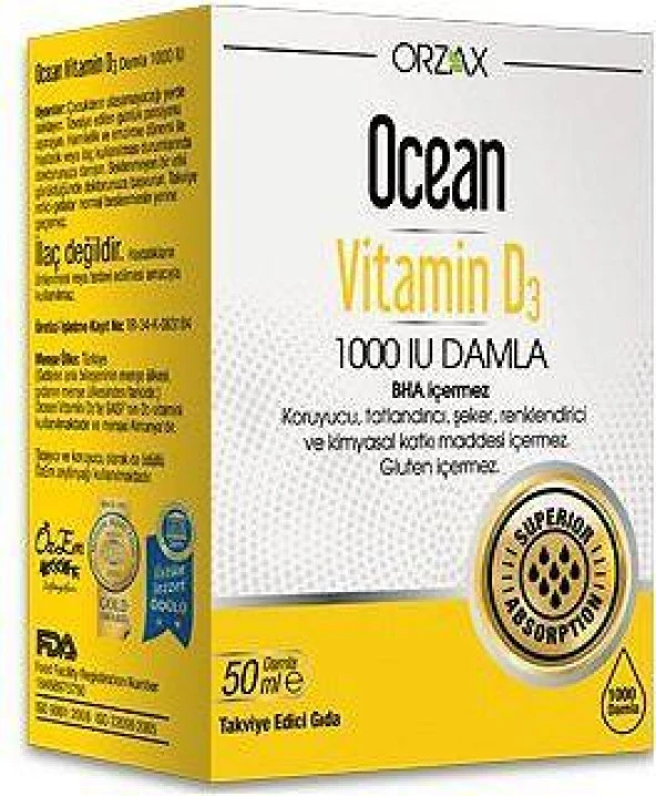 Ocean Vitamin D3 1000 IU Damla 50 ml