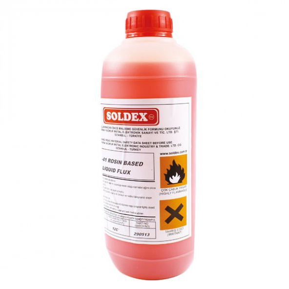 SOLDEX ASR-41 (Kırmızı Renk) 1 Litre Köpürebilir Sıvı Flux
