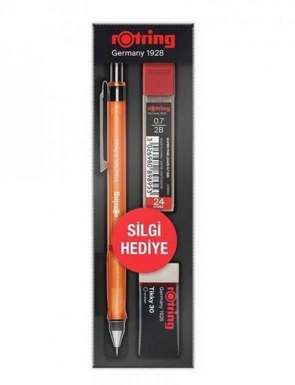 Rotring Okul Seti Visuclick Versatil + Min Silgi 0.7 MM Turuncu RO-VK07-TURUNCU