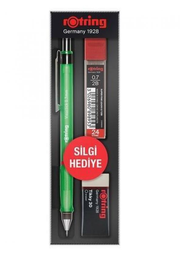 Rotring Okul Seti Visuclick Versatil + Min Silgi 0.7 MM Yeşil RO-VK07-YESIL