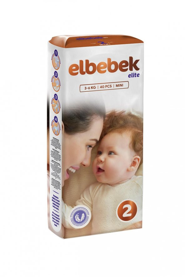 ELBEBEK ELİTE BEBEK BEZİ 2 NUMARA MİNİ 40 ADET - 2